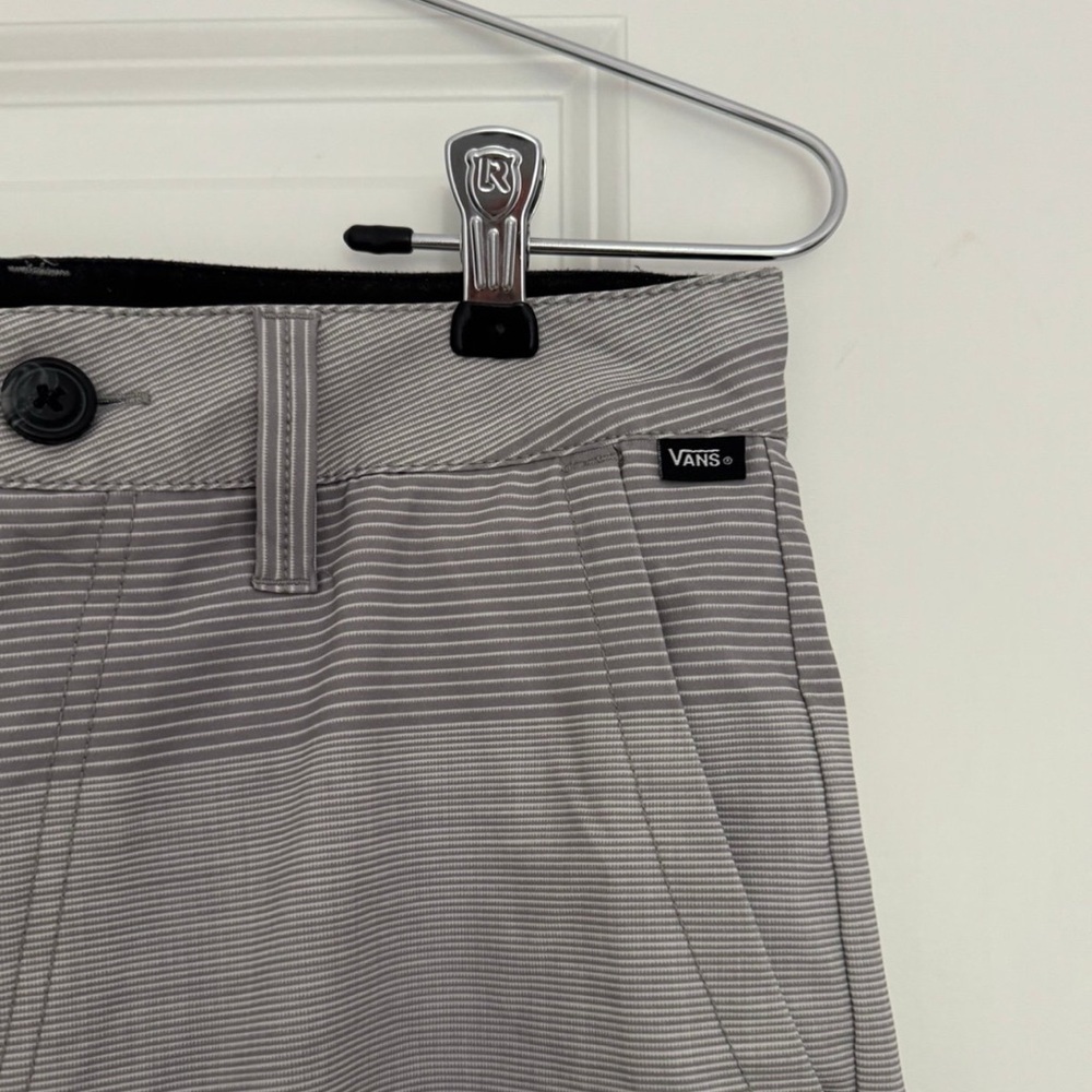 VANS men’s grey & white striped board shorts swim trunks size XS 29 - Picture 3 of 4